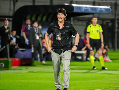 El entrenador Daniel Óscar Garnero (54 años), durante el juego ante Fortaleza.