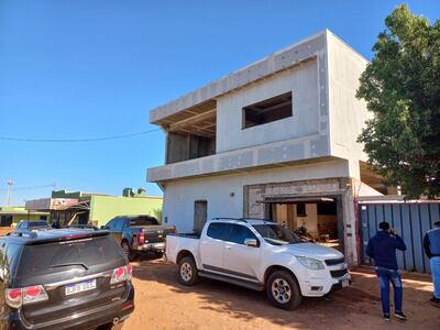 Imagen de archivo de la vivienda allanada hoy en Pedro Juan Caballero.