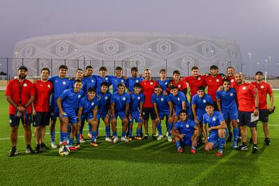 Integrantes de la selección paraguaya Sub 17, en Qatar.