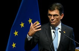 El presidente de Bolivia, Rodrigo Paz, en su reciente paso por Asunción, Paraguay.