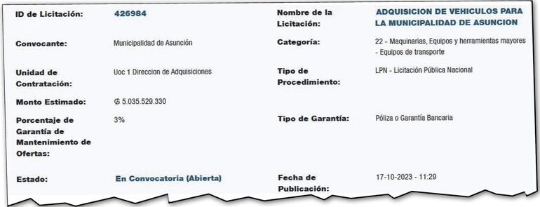 La Municipalidad de Asunción prevé usar para este llamado más de G. 5.000 millones.