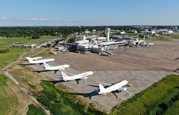 Vista aérea del Aeropuerto Internacional Silvio Pettirossi, de la ciudad de Luque.