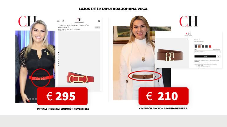 Lujos de la diputada Johana Vega