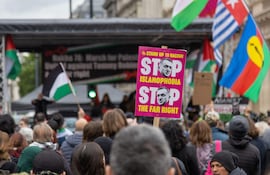 Miles de personas se manifestaron este sábado en Londres para conmemorar el Día de la Nakba