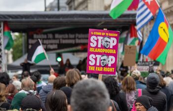 Miles de personas se manifestaron este sábado en Londres para conmemorar el Día de la Nakba