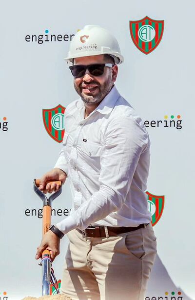 Ing. Martín David Cáceres Cuenca, tesorero del Atlético Tembetary y director de la obra del estadio en Maramburé, Luque.