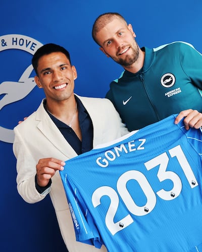 Diego Alexander Gómez Amarilla, surgido profesionalmente en Libertad, extendió su vínculo con el Brighton.