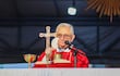 Claudio Giménez, obispo emérito de Caacupé, presidió la misa central.