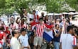Boston recibe hoy a miles de hinchas paraguayos que van a alentar a la Albirroja que se mide ante Alemania por su pase a octavos de final en el Mundial 2026. Foto: Arcenio Acuña.