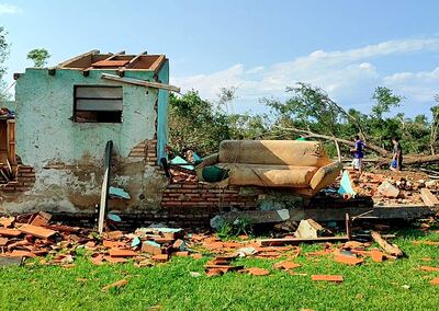 Mbokajaty del Yhaguy. La zona más afectada por el temporal.