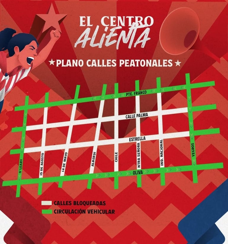 El centro alienta mapa