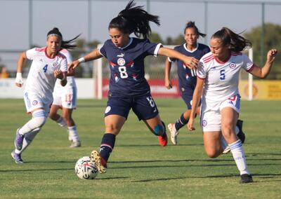 Nataly Lezcano, la albirroja que marcó el único tanto ante la marca de las chilenas Fernanda Romero y Catalina Arias
