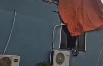 Una de las viviendas afectadas por el tornado en el distrito de Santa Rosa del Monday.