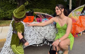 Nadia Ferreira y Marquito disfrutaron de una tarde de aventuras en la previa de Halloween.