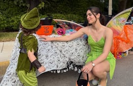 Nadia Ferreira y Marquito disfrutaron de una tarde de aventuras en la previa de Halloween.