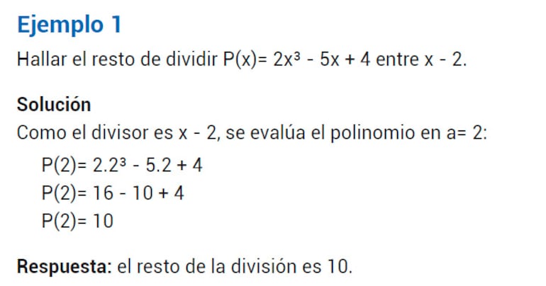Teorema del resto