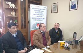 Conferencia de prensa del Sinadi. Anunciaron su adhesión a la protesta de docentes, la semana que viene.