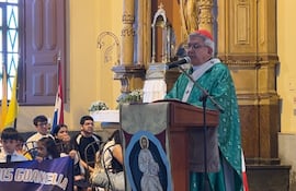 El cardenal Adalberto Martínez, arzobispo de Asunción, exigió justicia para el teniente coronel Guillermo Moral.