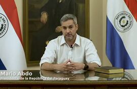 El presidente de la República, Mario Abdo Benítez.