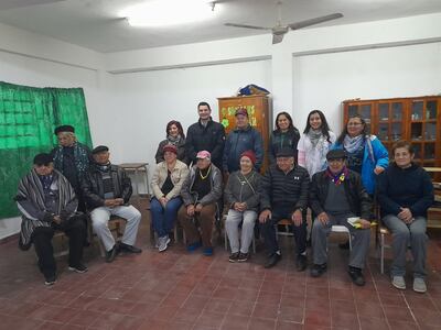 Integrantes del Club de Adultos Mayores de la ciudad de Pilar.
