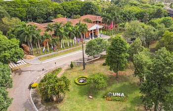 El Campus de la UNA donde se llevará a cabo hoy el lanzamiento de los Juegos Universitarios.