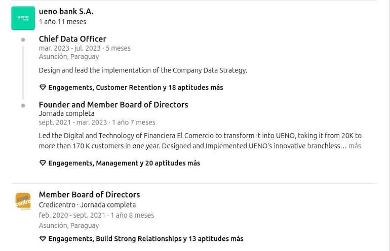 Osmar Coronel, exdirectivo de Ueno, ocupa actualmente el cargo de CEO de Nubicom Paraguay