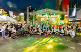Foto de la actividad de ciclistas realizada el año pasado por la organización WWF Paraguay. Este año esperan a 500 ciclistas.