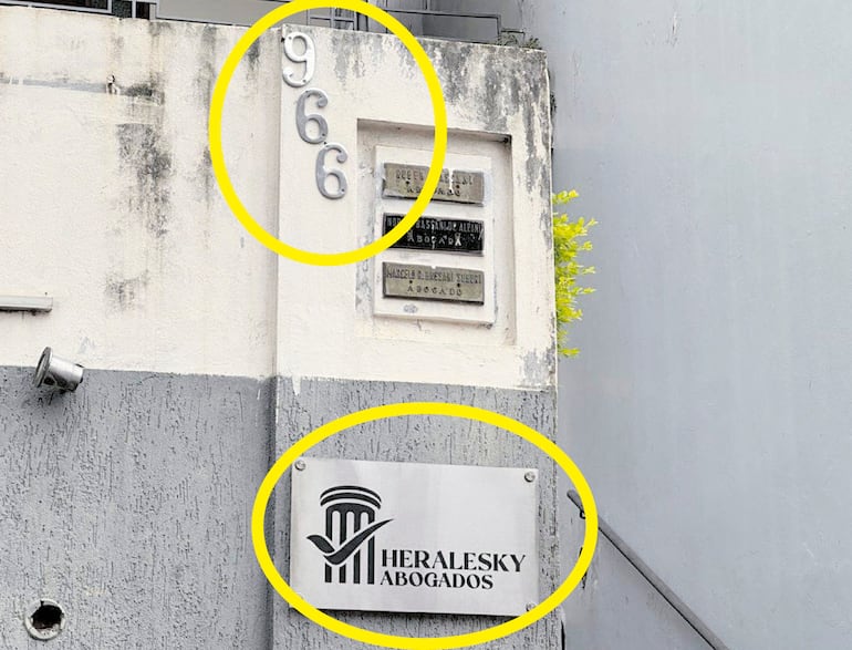 En la misma dirección de Bracho y Azafrán SA opera el estudio jurídico “Heralesky Abogados”.