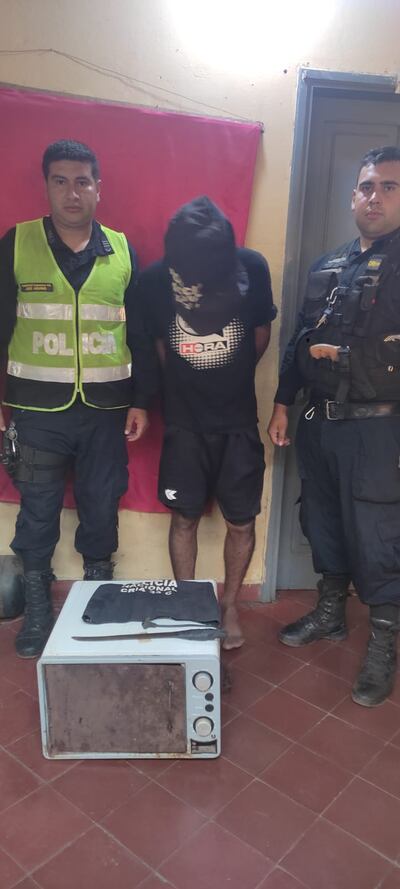 Intentó robar un horno eléctrico, pero fue sorprendido