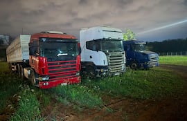 El operativo antidrogas permitió la incautación de tres camiones en Foz de Yguazú.