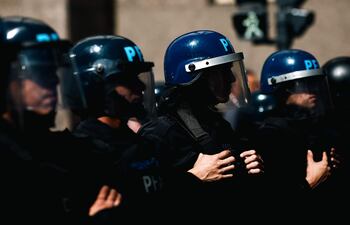 Agentes de Policía en Buenos Aires (Argentina).