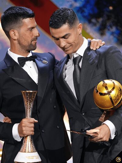 Leyendas del deporte, Novak Djokovic y Cristiano Ronaldo.