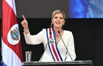 La presidenta de Costa Rica, Laura Fernández.