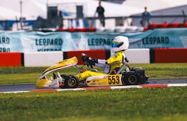 Sebastián Galeano, durante una de las mangas en el circuito técnico de Viterbo.