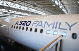 Un Airbus A320 en la fábrica de Airbus en Blagnac, cerca de Toulouse, al sur de Francia.