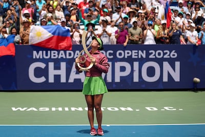 Alexandra Eala, campeona en Washington.
