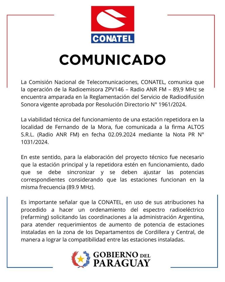 El comunicado difundido por Conatel contradice varios artículos del reglamento de radiodifusión.