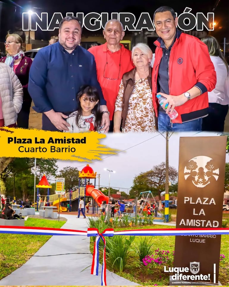 El intendentable cartista Hugo Farías utiliza todas la obras financiadas con recursos municipales para hacer proselitismo. Incluso la Municipalidad de Luque utiliza su página oficial para posicionar su figura a pesar de estar prohibido.