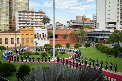 Palacio de López en la ceremonia de presentación de cartas credenciales de nuevo embajadores.