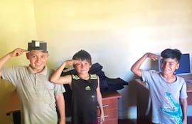 Los tres niños que ayer fueron llevados a la Comisaría de Acahay y ahora son reportados como desaparecidos.