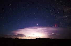 Red sprites o espectros rojos.