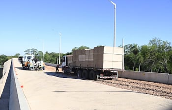 Camión de madera, rampa de emergencia
