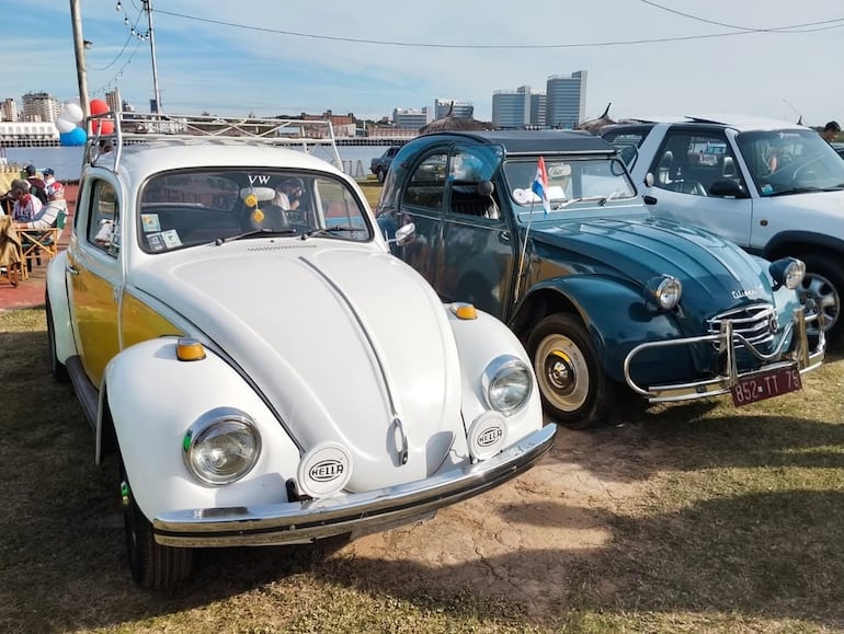 Emblemáticos autos como el Escarabajo y el Citroën marcaron presencia en la exhibición del sábado.
