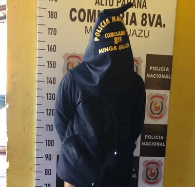 Fausto Cáceres Báez, detenido.