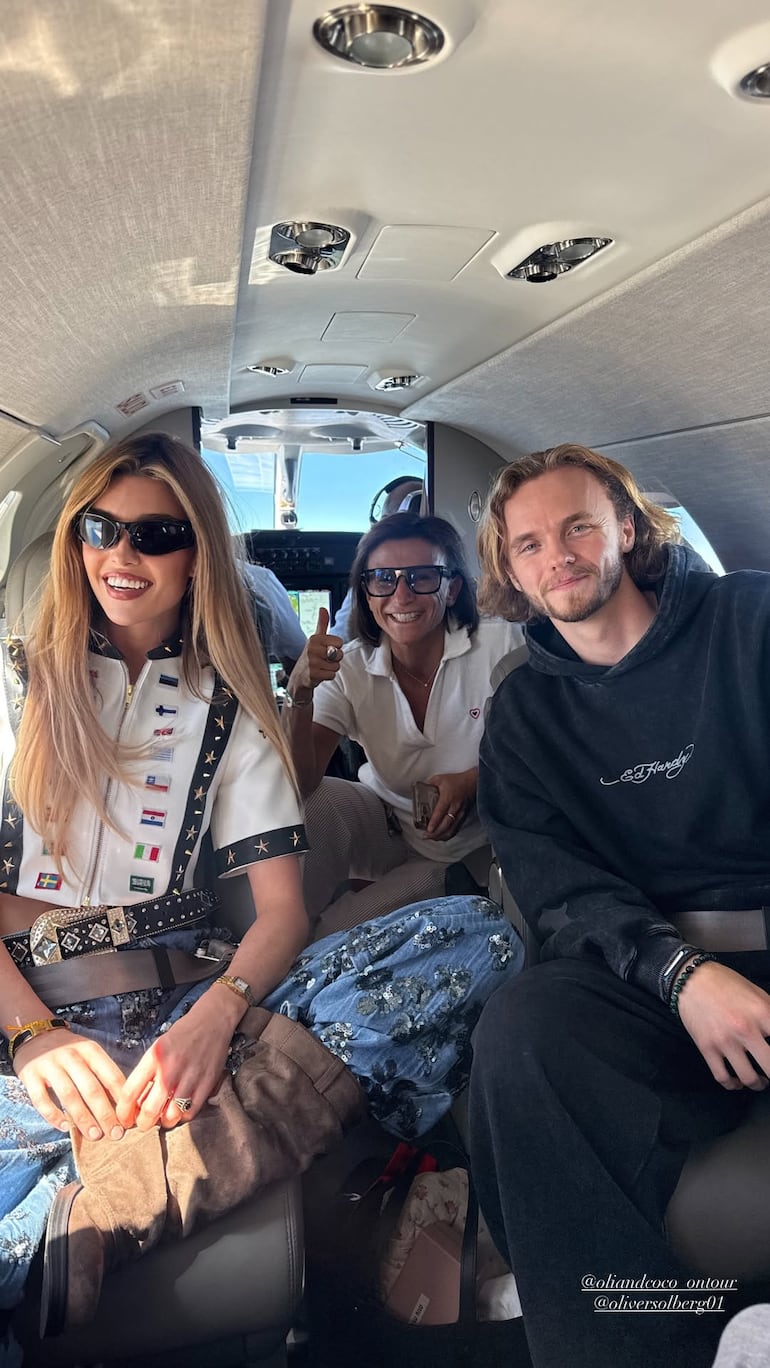 Oliver Solberg y su prometida Chloé Chambers ya están en Paraguay para el WRC en Encarnación.