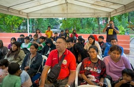 La movilización indígena y campesina fue llevada a cabo durante tres días consecutivos en la Plaza Italia de Asunción.