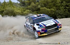 Nuestro compatriota Fau Zaldívar (23 años) es el mejor paraguayo posicionado. Foto: João Ricardo Branco - www.ewrc-results.com