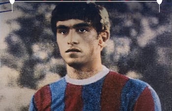 Mario César Jacquet Martínez en su etapa como jugador de Cerro Porteño, que dio las condolencias utilizando esta imagen.