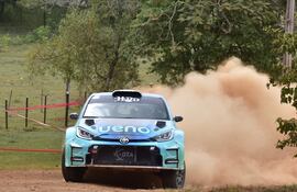 Diego Domínguez Bejarano y Adolfo González se quedaron con la victoria del primer super prime del año en Barrero Grande, con el Toyota GR Yaris Rally2.