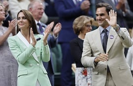 La princesa de Gales, Kate Middleton y el suizo Roger Federer se reencontraron en Wimbledon.